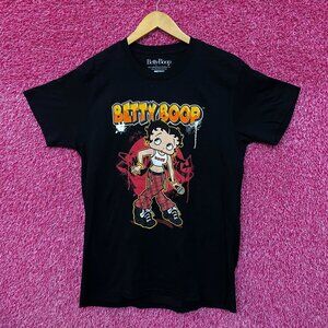 Betty Boop No Doubt Inspired Betty Graffiti Spell-Out Tee L